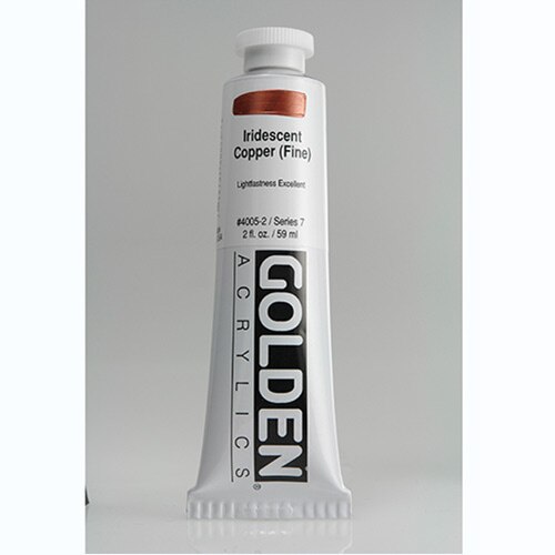 Golden, Heavy Body, Acrylic, Paint, 2oz, Iridescent Copper (Fine)